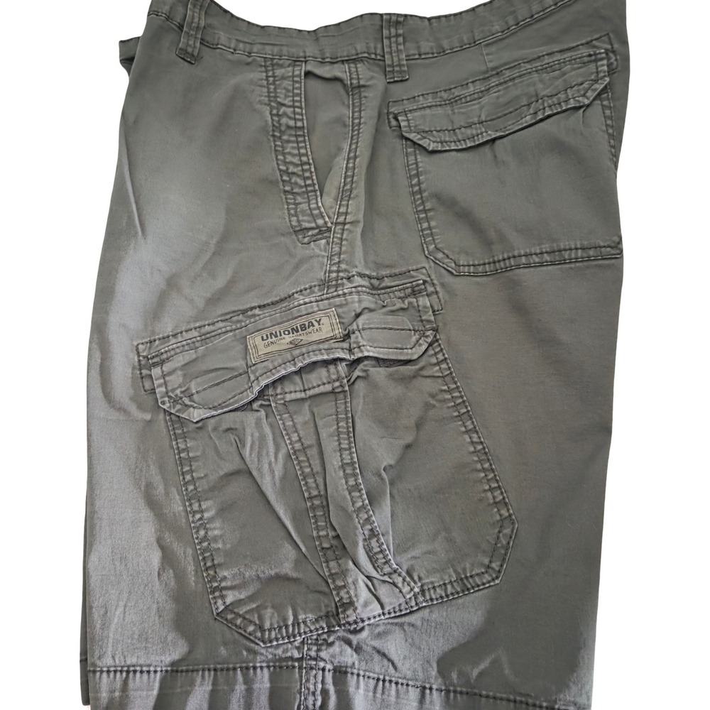 Unionbay Cargo Shorts Mens 38 Grey Tactical Utility Hiking‎ Outdoor Cotton
